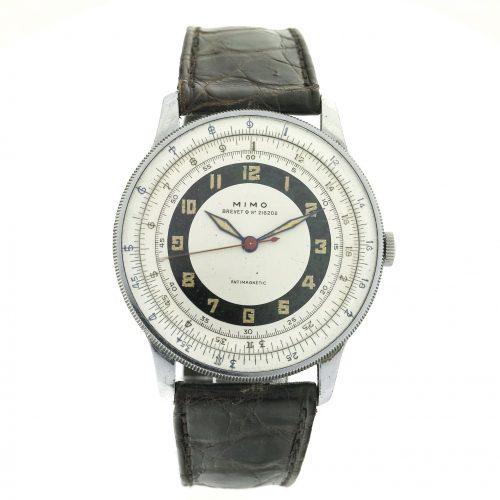 Rare Oversized MIMO LOGA Watch Slide Rule Bezel, Calculator Brevet 216202, 1940