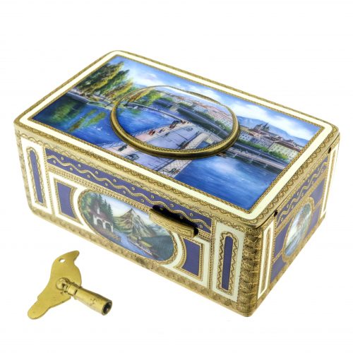 Signing bird enamel box by Karl Griesbaum