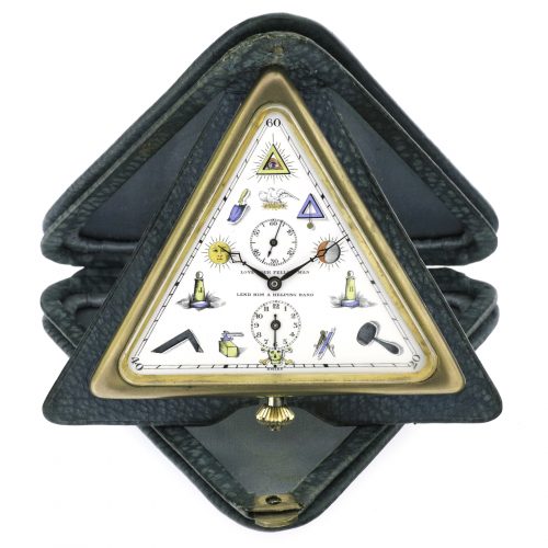 Tempor Watch Masonic Alarm Clock, 1930s