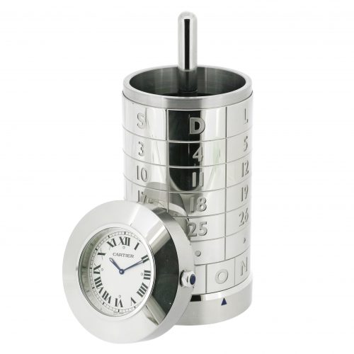 Cigarette Box Calendar Clock Platinum Finish Limited Edition 676/2000