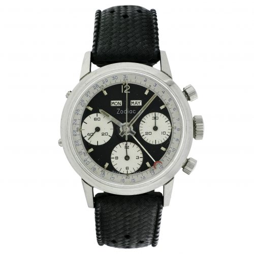 Very Rare Zodiac Dato REF. 2547S Triple Calendar Panda Dial