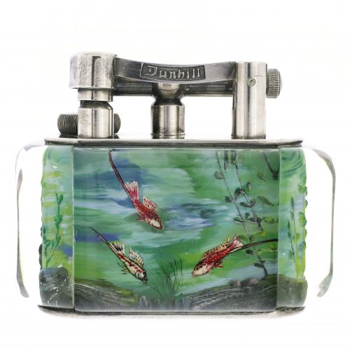 A DUNHILL AQUARIUM TABLE LIGHTER
