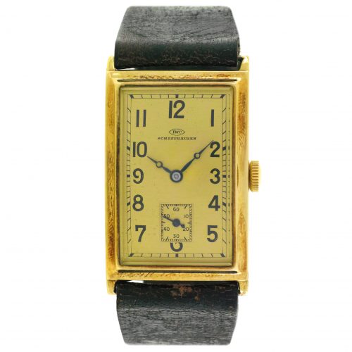 Vintage IWC (International Watch Company) Art Deco Rectangular, 14k, 1930s