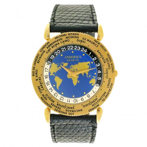Andersen Genève Communication 24, World Time, 18K Gold Automatic