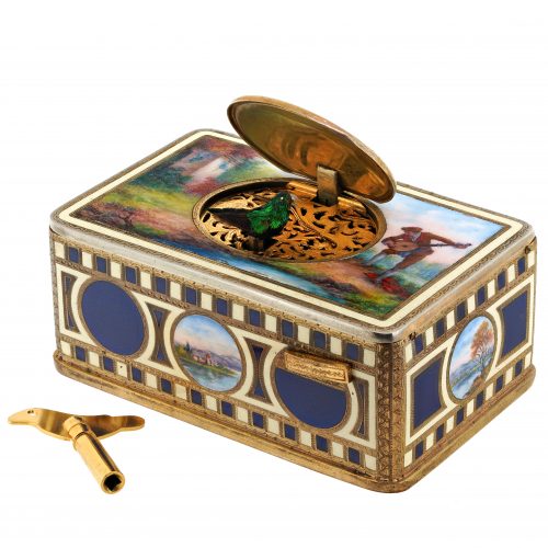 Griesbaum Enamel Singing Bird Box