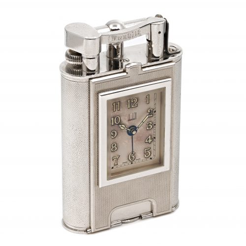 Giant DUNHILL Charleston Table Lighter, Alarm Clock Watch, LE 158/200, 1995