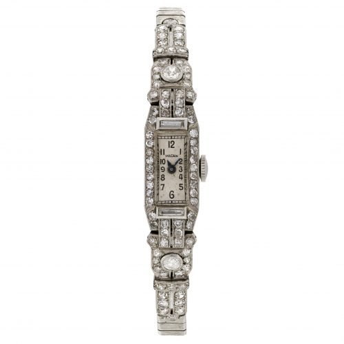 VULCAIN Art Deco Platinum watch, 1930s