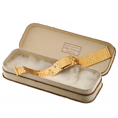 Gay Freres 18K Gold Brick Bracelet, 1960s